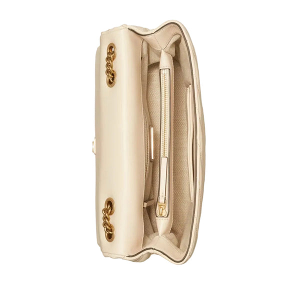 Tory Burch Kira Chevron Convertible Shoulder Bag in New Cream