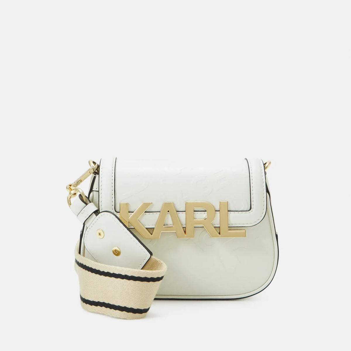 KARL LAGERFELD PARIS LETTERS EMBOSSED CROSSBODY