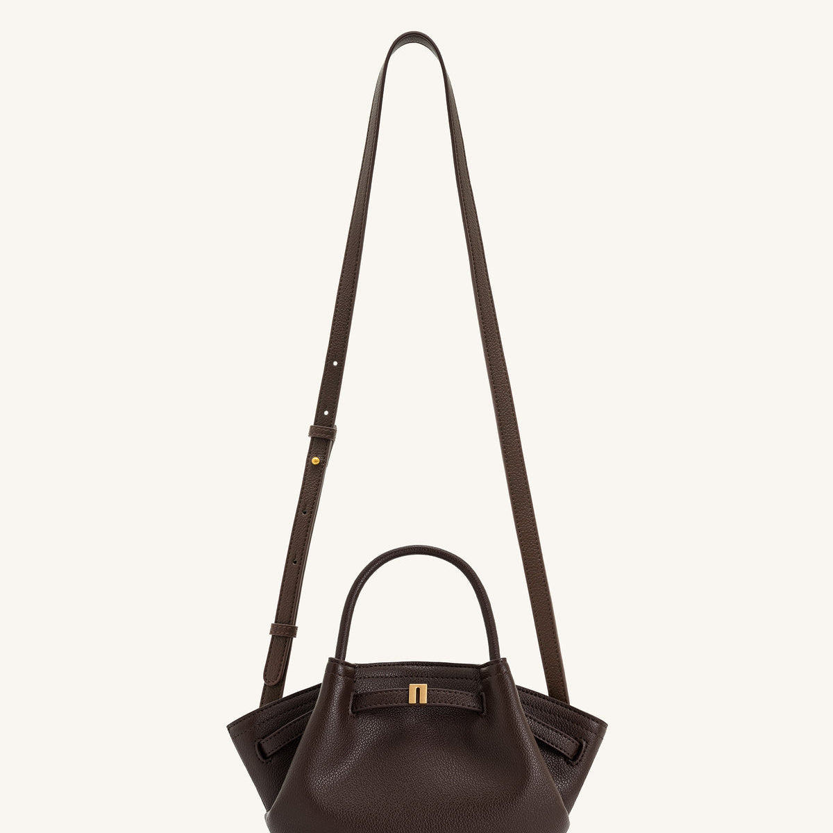 JW PEI Hana Mini Tote bag in dark brown.