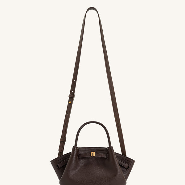 JW PEI Hana Mini Tote bag in dark brown.