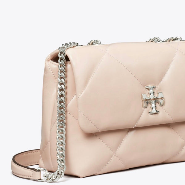 Tory Burch Kira Diamond Quilt Convertible Shoulder Bag in Soft Pink