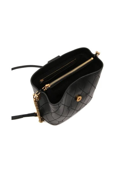 Pinko Leather Bag Love Bucket Wave Logo