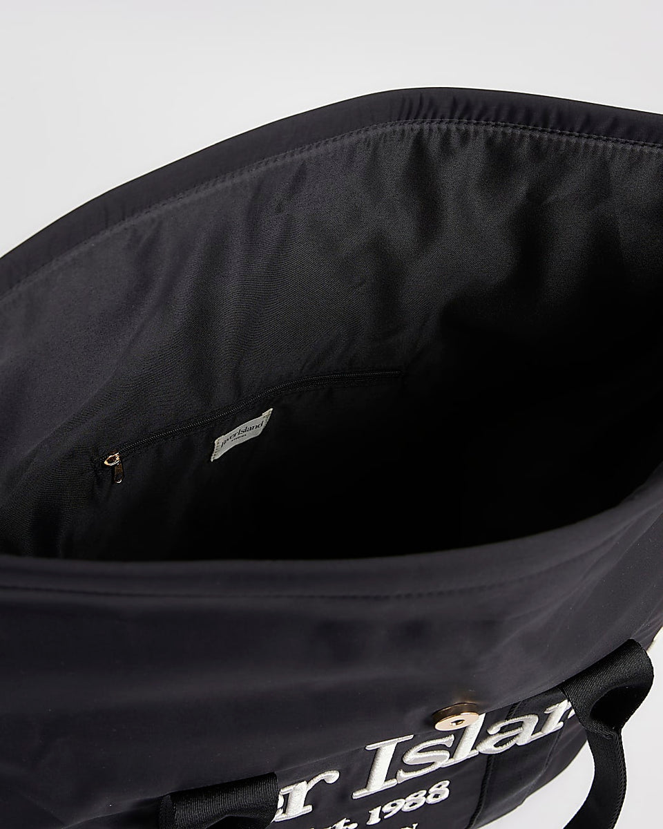 River Island Black Roll Top Holdall Bag