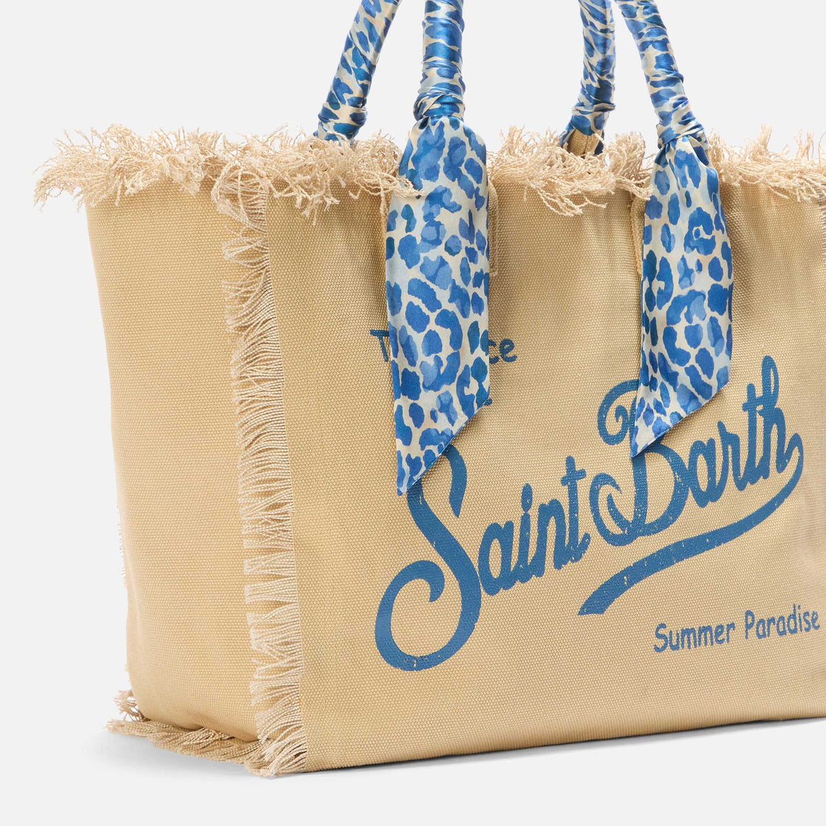 MC2 SAINT BARTH VANITY CANVAS SAFARI PRINT BEIGE BAG