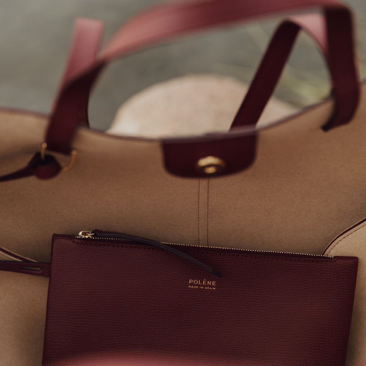 Polene Cyme Mini EDITION TEXTURED BLACK CHERRY
