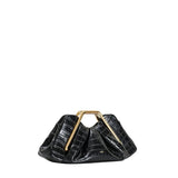 JW PEI Lila Metal Frame Clutch in Black