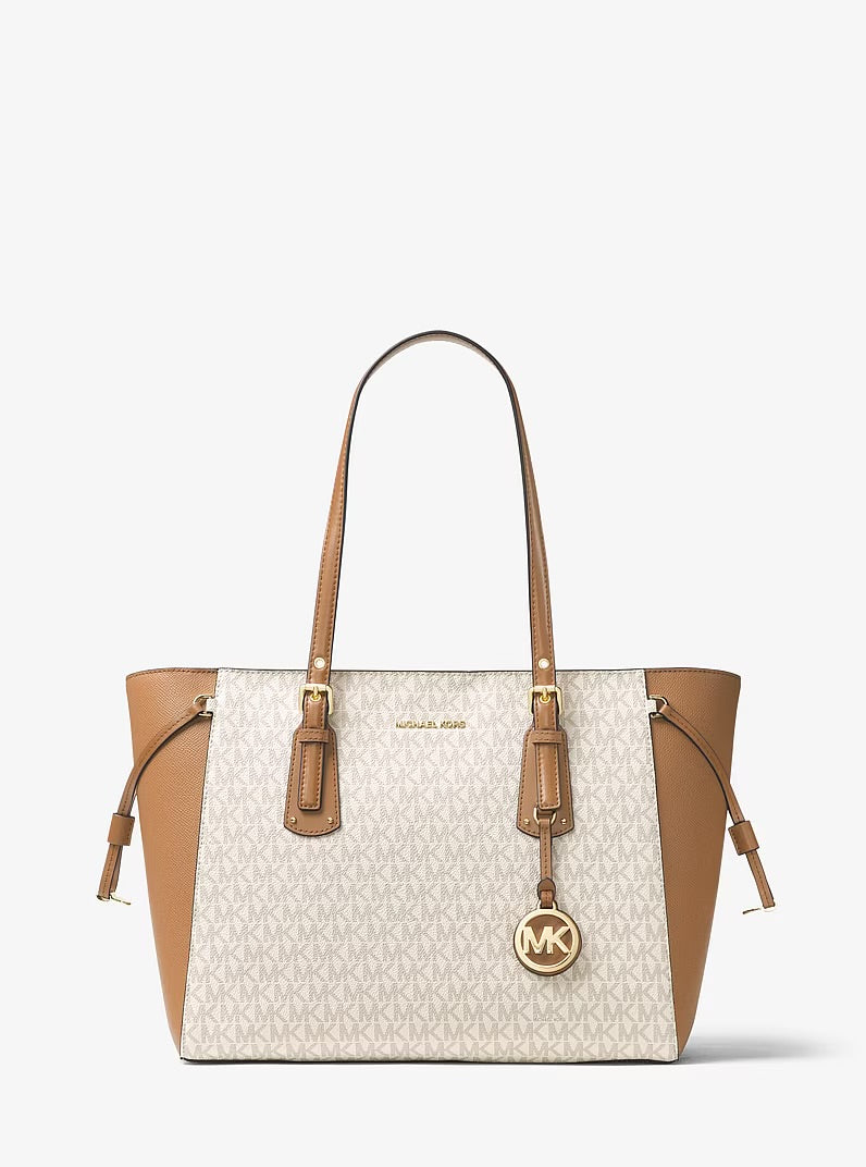 MICHAEL KORS MK Voyager Monogram All-over Print Leather Medium Tote