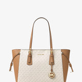 MICHAEL KORS MK Voyager Monogram All-over Print Leather Medium Tote