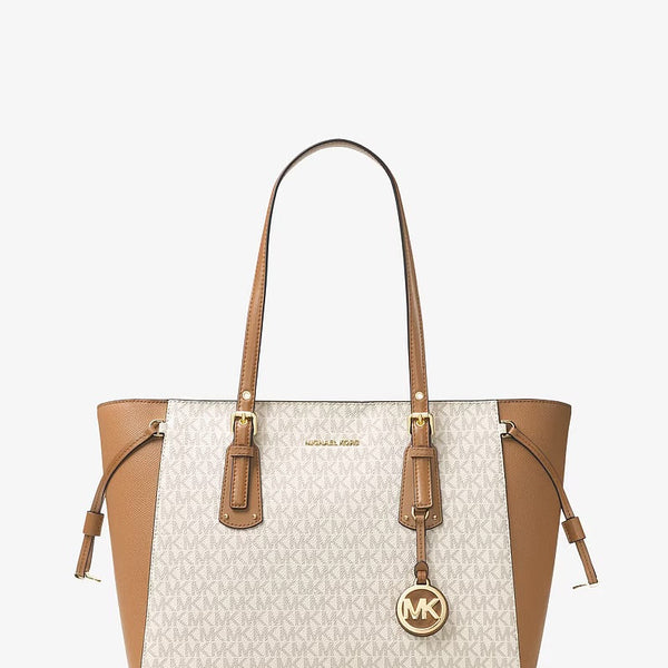 MICHAEL KORS MK Voyager Monogram All-over Print Leather Medium Tote
