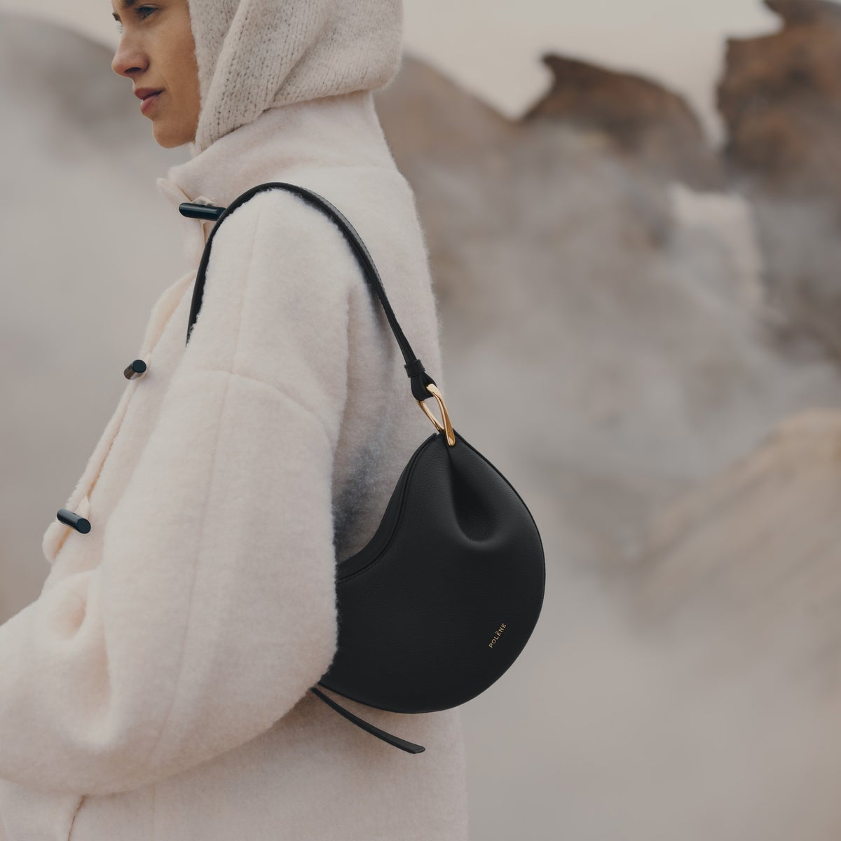 Polene Tonca EDITION TEXTURED BLACK
