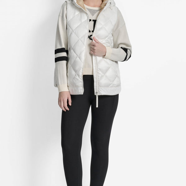 DKNY QUILTED HOODED VEST size L