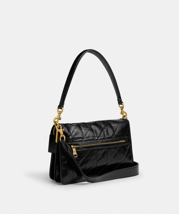 Coach Chain Tabby Shoulder Bag With Quilting in black