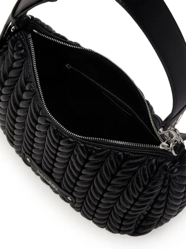Karl Lagerfeld K/Weave Hobo Bag in Black