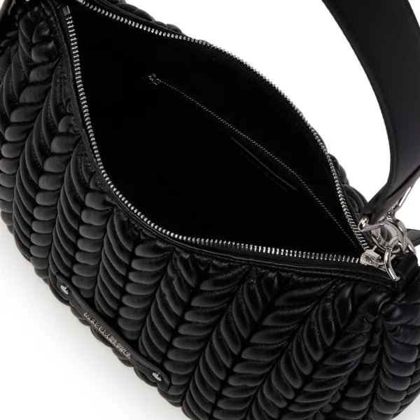 Karl Lagerfeld K/Weave Hobo Bag in Black