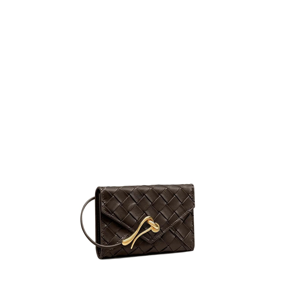 JW PEI Celeste Woven Textured Envelope Wallet in Brown