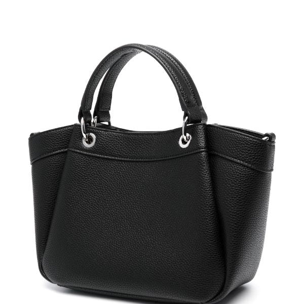 Armani Exchange logo-debossed grained-texture tote bag