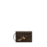 JW PEI Celeste Woven Textured Envelope Wallet in Brown