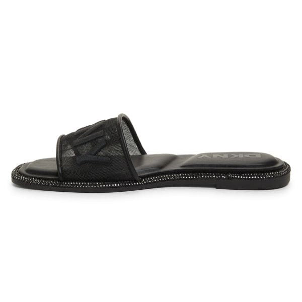 DKNY Badin Logo Embellished-Trim Flat Sandals