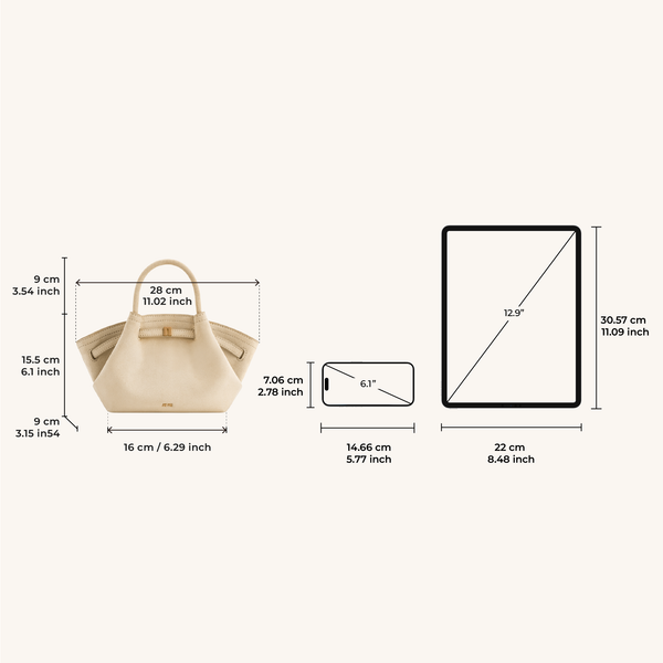 JW PEI
Hana Mini Faux Suede Tote Bag - off white