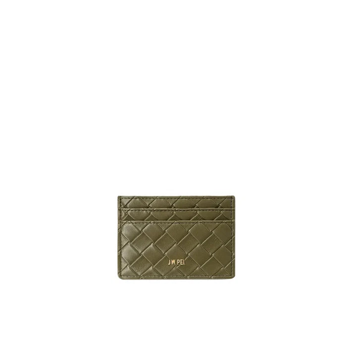 JW PEI Woven Texture Card Holder in Green