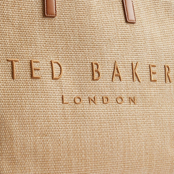 Ted Baker Brown Pallmer-Faux Raffia Large Icon Bag