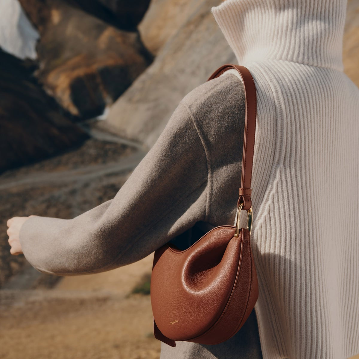 Polene Tonca EDITION TEXTURED COGNAC