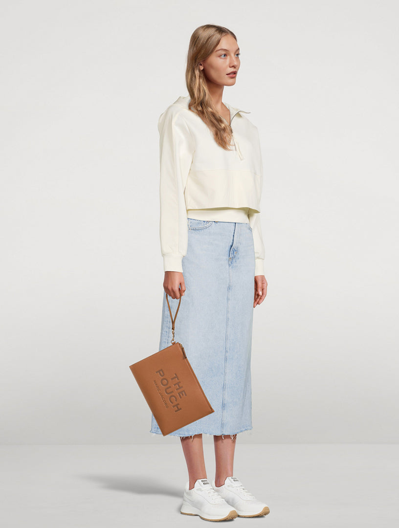 Marc Jacobs The Large Leather Clutch in brown