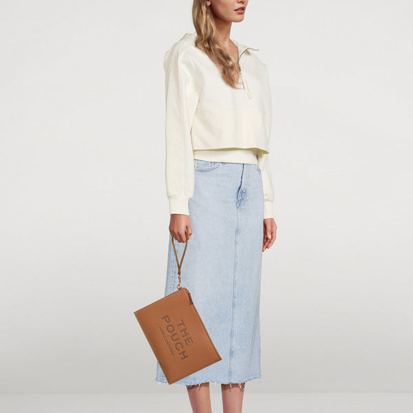 Marc Jacobs The Large Leather Clutch in brown