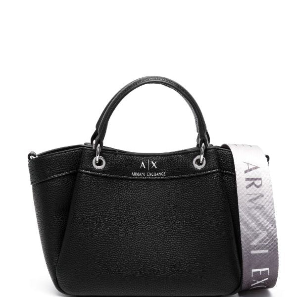 Armani Exchange logo-debossed grained-texture tote bag
