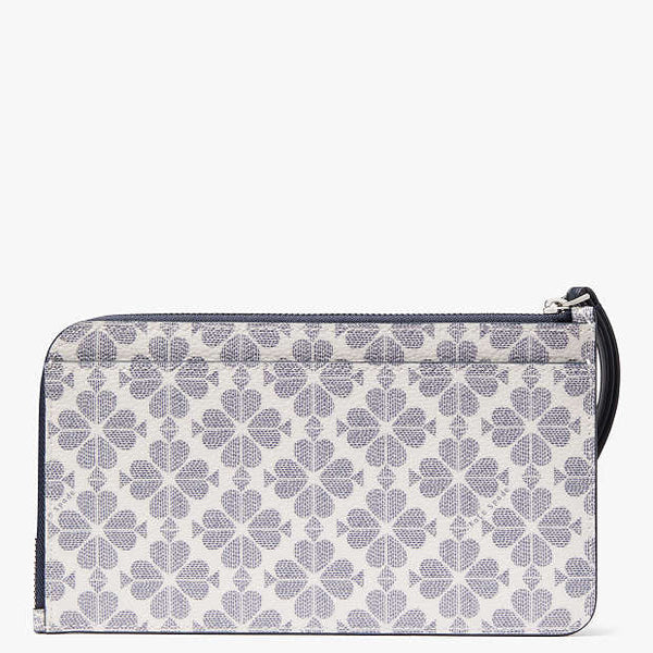 Kate Spade Lucy Spade Flower Medium L-zip Wristlet