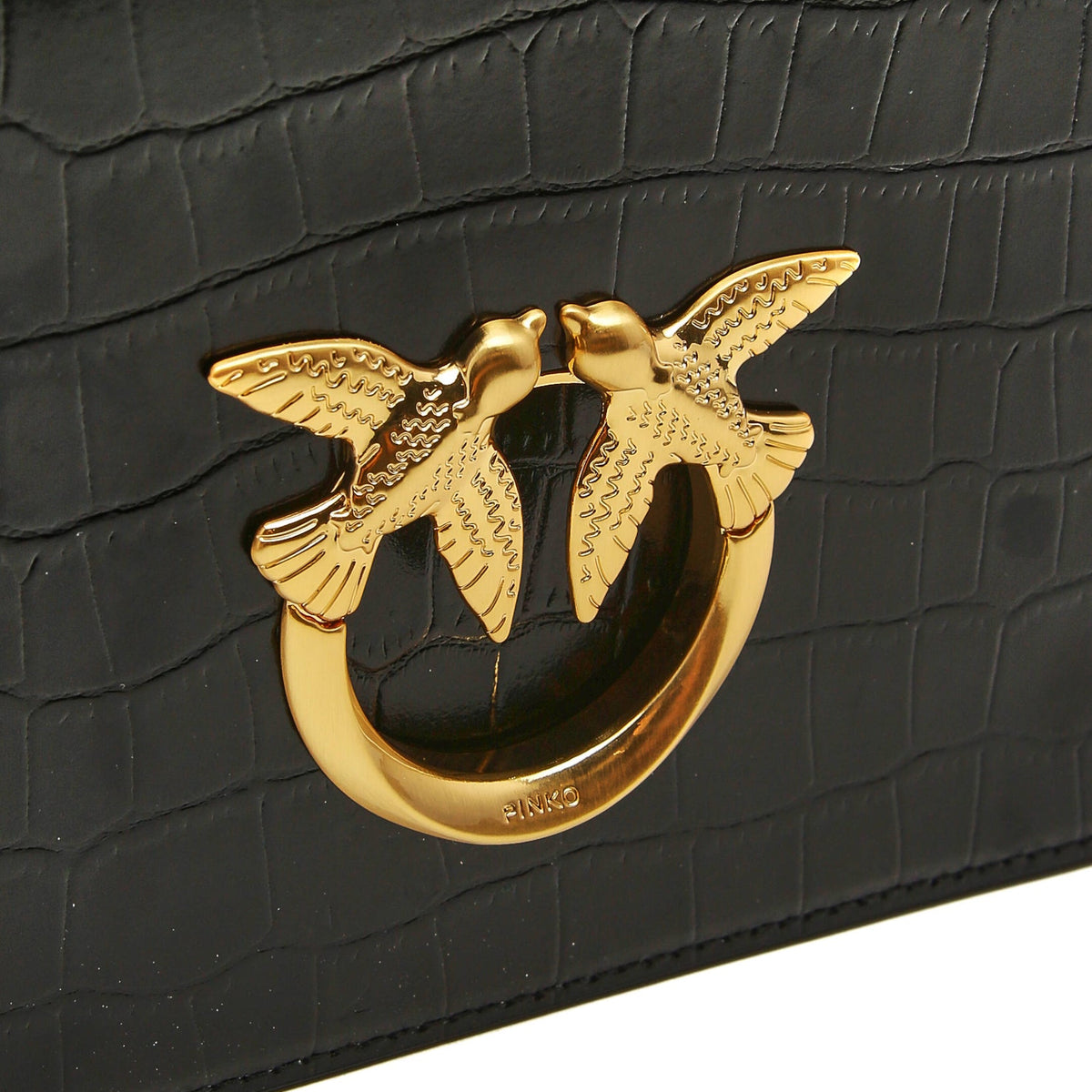 Pinko Leather messenger bag LOVE CLICK CLASSIC PURE SHAPES