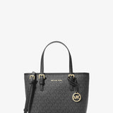Micheal Kors small Jet Set Travel tote bag with top zip closure and logo in Black