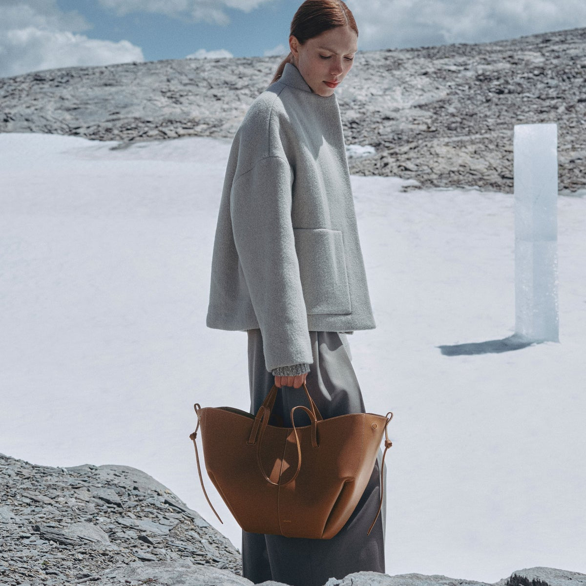 Polene Cyme edition textured caramel