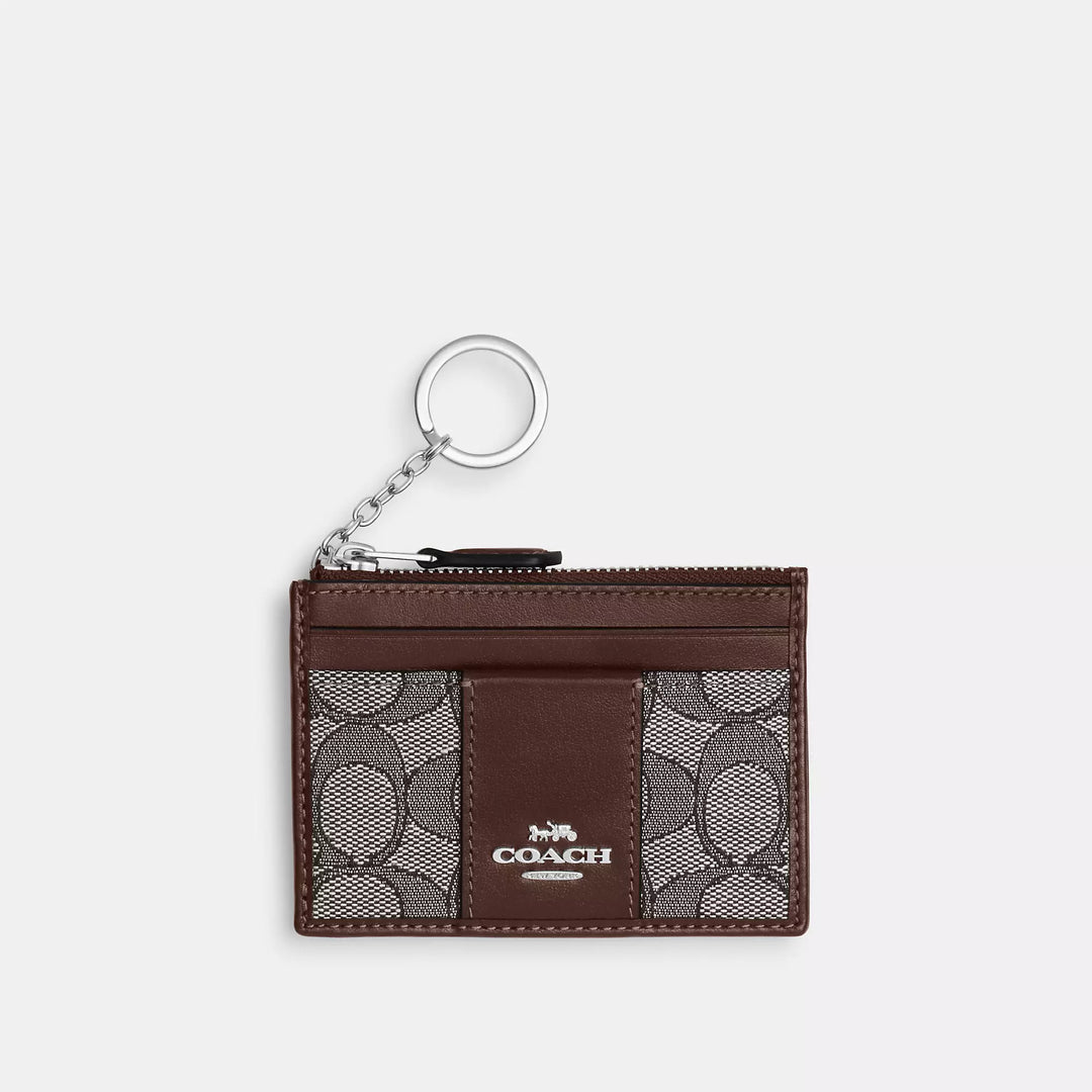 Coach Mini Skinny Id Case In Signature Jacquard