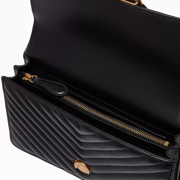 PINKO Love Icon Classic Quilted Leather Shoulder Bag