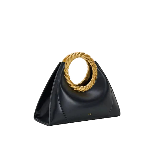 JW Pei Amiya Leaf Handle Sculpture Bag-Black