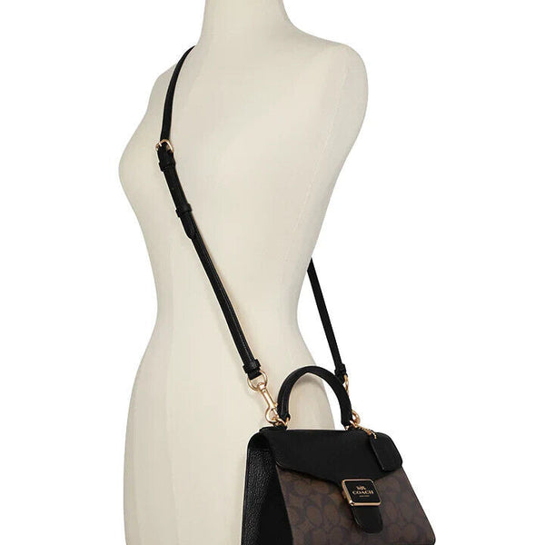 Coach Pepper Satchel In Signature Canvas Black