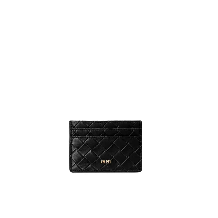 JW PEI Woven Texture Card Holder in Black