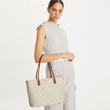 Tory Burch small T Monogram zip tote bag