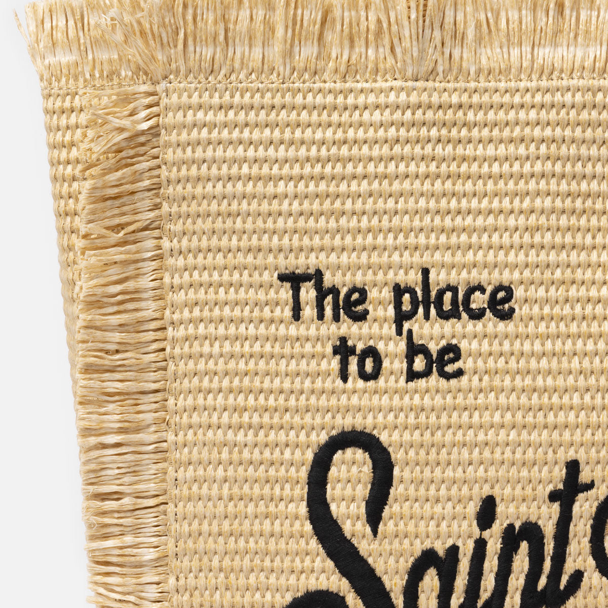 MC2 SAINT BARTH BEIGE STRAW EFFECT VANITY TOTE BAG