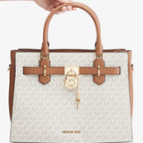 MICHAEL KORS OUTLET HAMILTON Satchel Medium - MK Signature