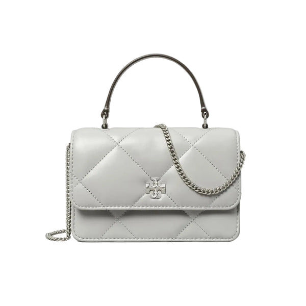 Tory Burch Mini Kira Diamond Quilt Charm Top-Handle Crossbody