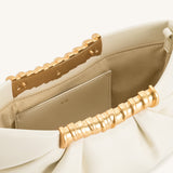 JW PEI Leia Pleated Clutch in White