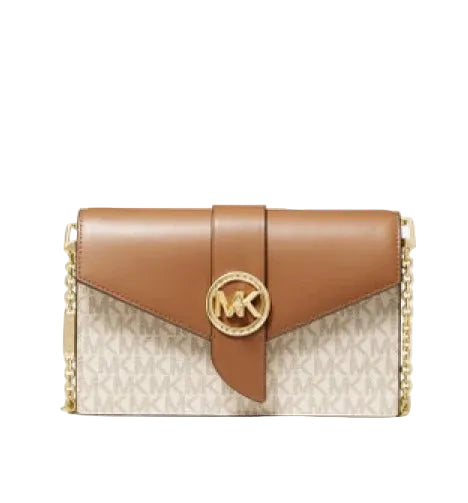Micheal Kors Crossbody Bag with Chain in Brown