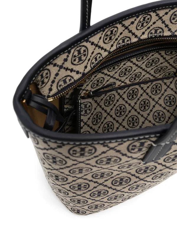 Tory Burch Small T Monogram Zip Tote Bag