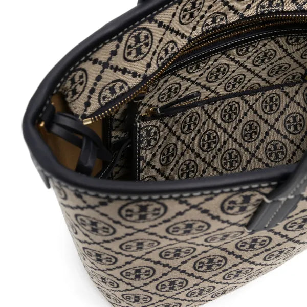 Tory Burch Small T Monogram Zip Tote Bag