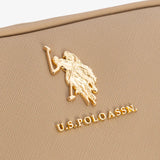 US Polo ASSN Classic Zip Crossbody Bag in Beige