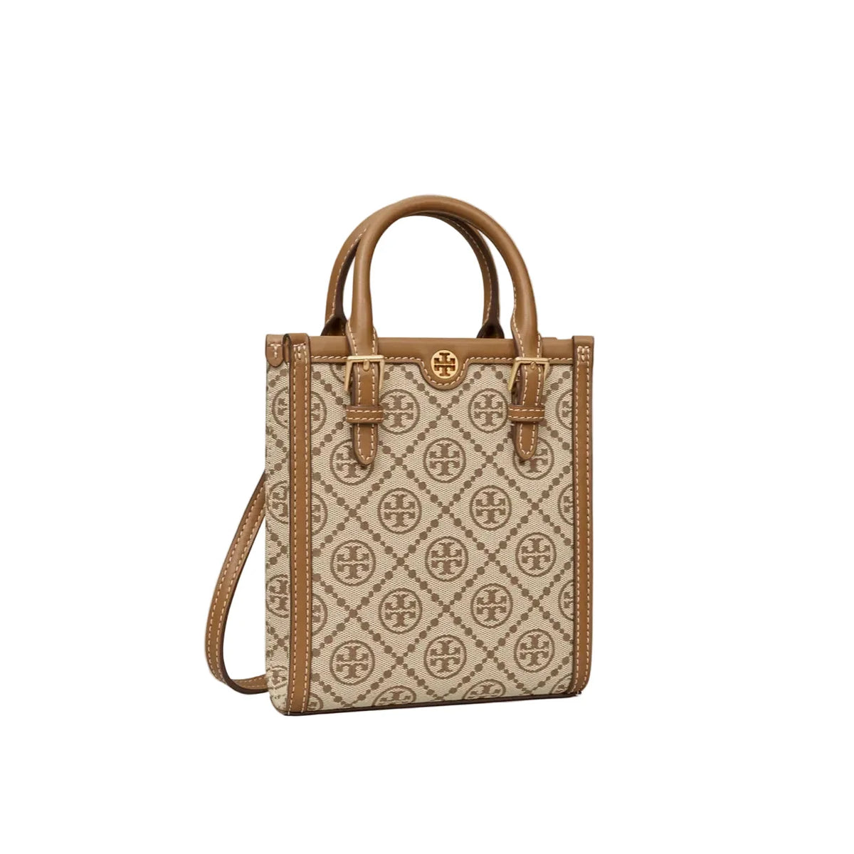 Tory Burch Mini Monogram Tote in Brown