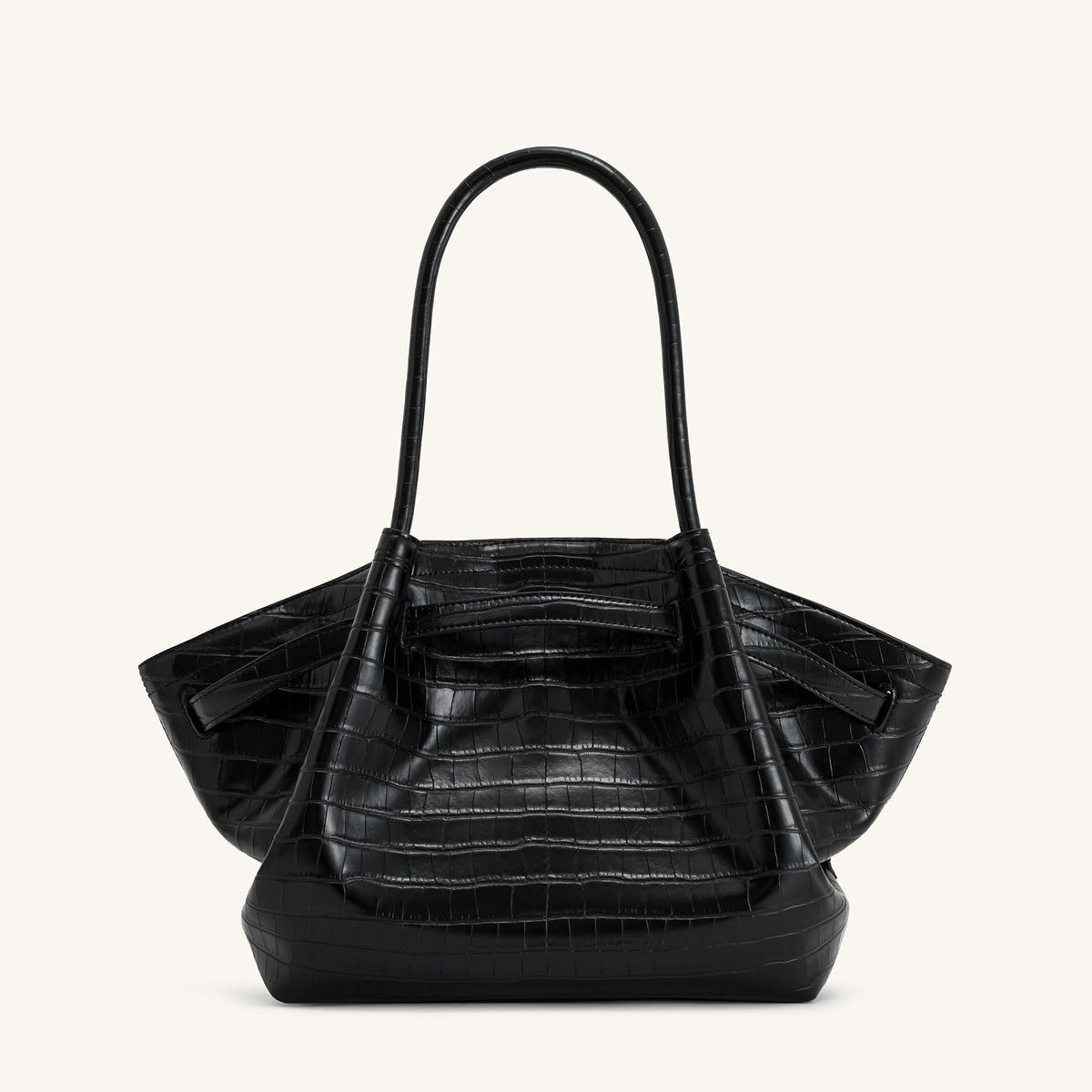 JW PEI Hana Medium Tote Bag - Black Croc