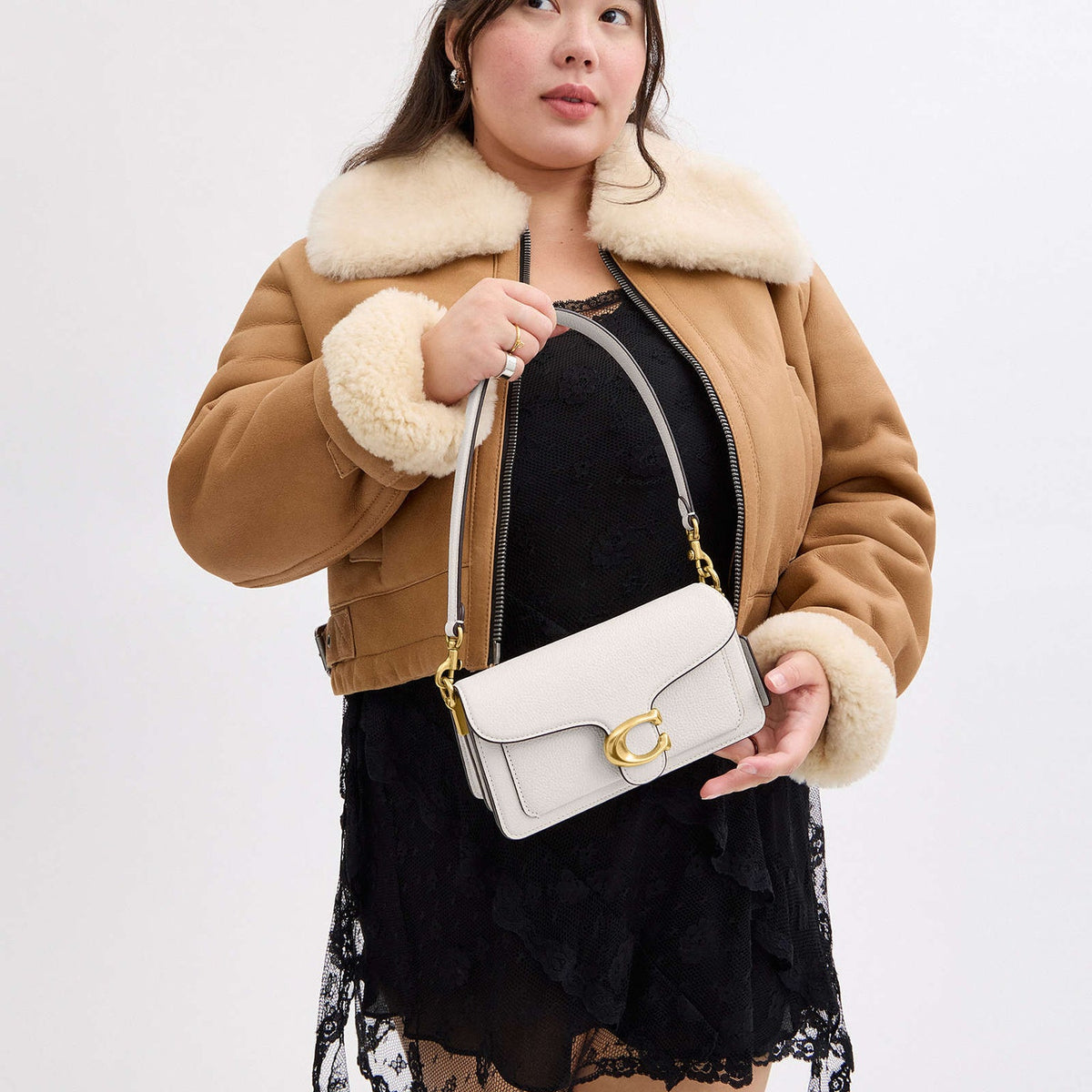 Coach Tabby Shoulder Bag 20 in white